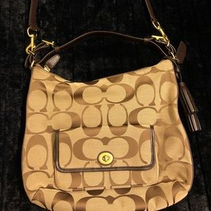COACH Brown Canvas Crossbody Bag NWOT